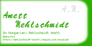 anett mehlschmidt business card